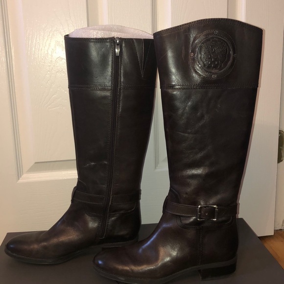 Vince Camuto Chocolate Brown Phillie Boots Size 8 - Picture 3 of 7